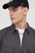 Сорочка Dickies чоловіча колір сірий regular класичний комір