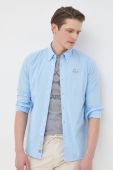 Сорочка La Martina чоловіча slim комір button-down колір блакитний