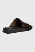 Шкіряні шльопанці Vagabond Shoemakers Evy жіночі колір коричневий на платформі