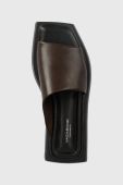 Шкіряні шльопанці Vagabond Shoemakers Evy жіночі колір коричневий на платформі