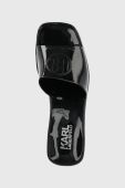 Шльопанці Karl Lagerfeld Jelly Blok Heel жіночі колір чорний каблук блок (2187669)