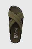 Шльопанці Surface Project жіночі колір зелений на платформі
