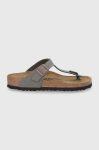 В'єтнамки Birkenstock Gizeh жіночі колір сірий на плоскому ходу Narrow Width 43393-Stone