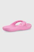 В'єтнамки Crocs CLASSIC 207713 жіночі колір фіолетовий на плоскому ходу 207713.6SW-TAFFY.PINK