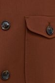 Пальто Boss колір коричневий перехідне