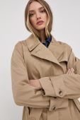 Тренч Tiger Of Sweden жіночий колір бежевий перехідний двобортний