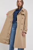 Тренч Tiger Of Sweden жіночий колір бежевий перехідний двобортний