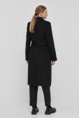 Вовняне пальто Bruuns Bazaar Catarina Novelle колір чорний перехідне