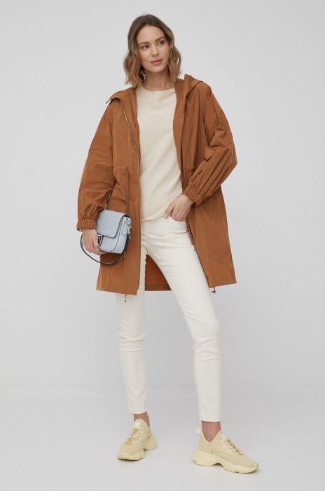 Куртка Pennyblack жіноча колір коричневий перехідна