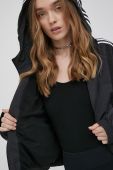 Куртка adidas Originals Adicolor HC2022 жіноча колір чорний перехідна HC2022-BLACK