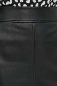 Шкіряна спідниця Boss колір чорний mini пряма