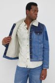 Джинсова куртка Desigual чоловіча перехідна колір блакитний (2062979)