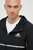 Бігова куртка adidas Performance Own The Run колір чорний перехідна (2472654)