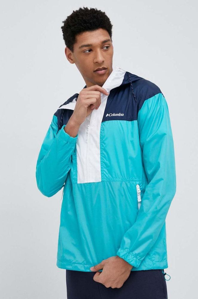 Куртка outdoor Columbia Flash Challenger колір бірюзовий перехідна 1988723-327