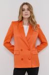Піджак Patrizia Pepe колір помаранчевий двобортний однотонна (2088988)