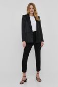 Піджак Patrizia Pepe колір чорний двобортний однотонна (2088982)