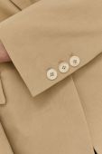 Піджак з домішкою льону Twinset колір бежевий однобортний однотонна (2035845)