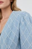 Піджак Twinset без застібки візерунок колір блакитний