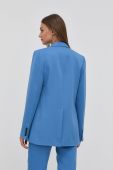 Вовняний піджак Victoria Beckham однобортний однотонна колір блакитний