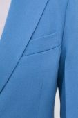 Вовняний піджак Victoria Beckham однобортний однотонна колір блакитний