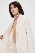 Піджак Sisley колір бежевий без застібки однотонна