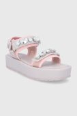 Сандалі Guess Richard жіночі колір рожевий на платформі