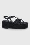 Сандалі Karl Lagerfeld Gable Lo жіночі колір чорний на платформі