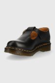 Шкіряні туфлі Dr. Martens жіночі колір чорний на плоскому ходу DM14852001.Polley-Black.Smth