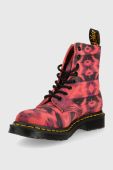 Замшеві черевики Dr. Martens жіночі колір рожевий на платформі DM27242500.1460.Pascal-Prpl.Sum.T