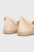 Шкіряні еспадрилі Tory Burch Eleanor Dorsay колір бежевий