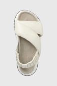 Шкіряні сандалі Inuikii Cloud Crossed Platform жіночі колір білий на платформі