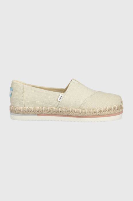 Еспадрилі Toms Alpargata Platform Rope колір бежевий