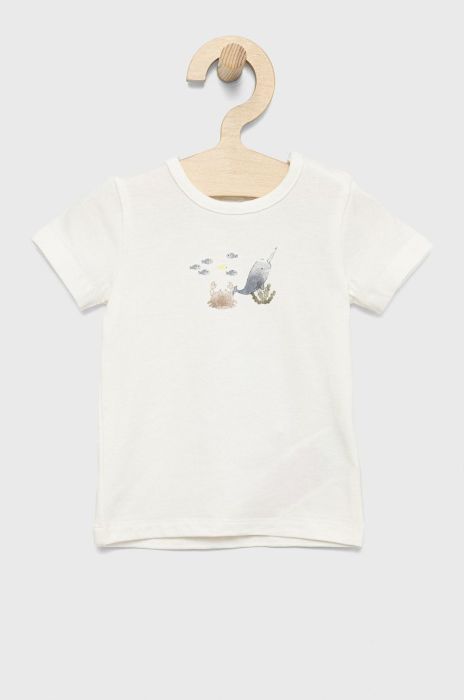 Футболка для немовлят Name it колір білий