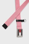 Ремінь Tommy Jeans New Webbing 2.5 жіночий колір рожевий