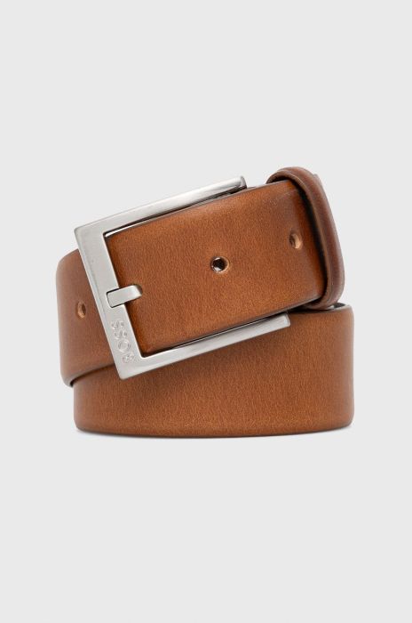 Шкіряний ремінь BOSS чоловічий колір коричневий (2217481)
