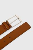 Шкіряний ремінь HUGO чоловічий колір коричневий (2875530)