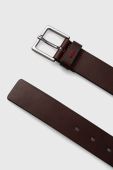 Шкіряний ремінь HUGO чоловічий колір коричневий (2641502)