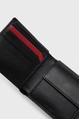 Шкіряний гаманець HUGO чоловічий колір чорний (2304886)