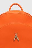 Шкіряний рюкзак Patrizia Pepe жіночий колір помаранчевий малий однотонний