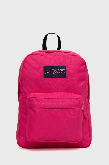 Рюкзак Jansport колір рожевий великий з аплікацією