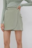 Спідниця Only колір зелений mini розкльошена