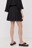 Шовкова спідниця The Kooples колір чорний mini розкльошена