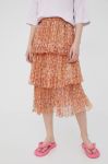 Спідниця Femi Stories колір помаранчевий midi розкльошена
