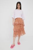 Спідниця Femi Stories колір помаранчевий midi розкльошена