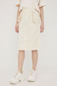 Спідниця adidas Originals Adicolor HE9733 колір бежевий mini пряма