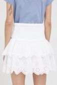 Бавовняна спідниця Pepe Jeans Isolda колір білий mini розкльошена