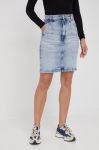 Джинсова спідниця Drykorn mini пряма колір блакитний