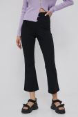 Штани Only жіночі колір чорний широке висока посадка