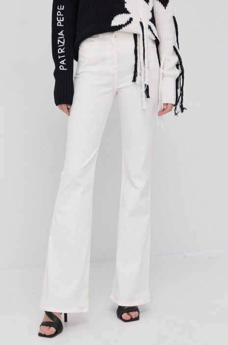 Джинси Patrizia Pepe жіночі висока посадка колір білий (1963276)