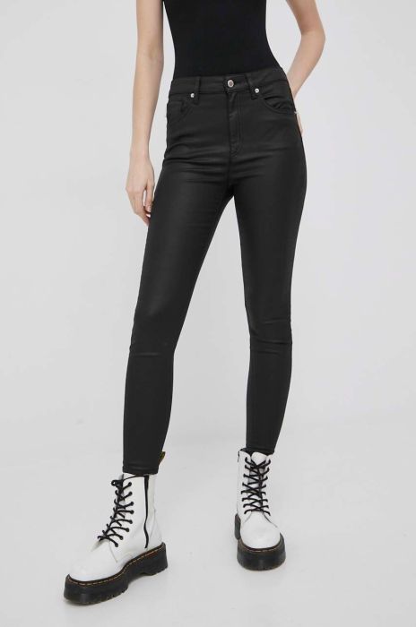 Штани Superdry жіночі висока посадка колір чорний